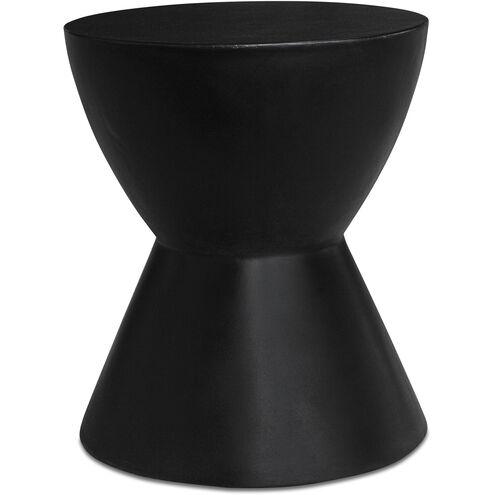 Hourglass 18 inch Black Garden Stool, Outdoor