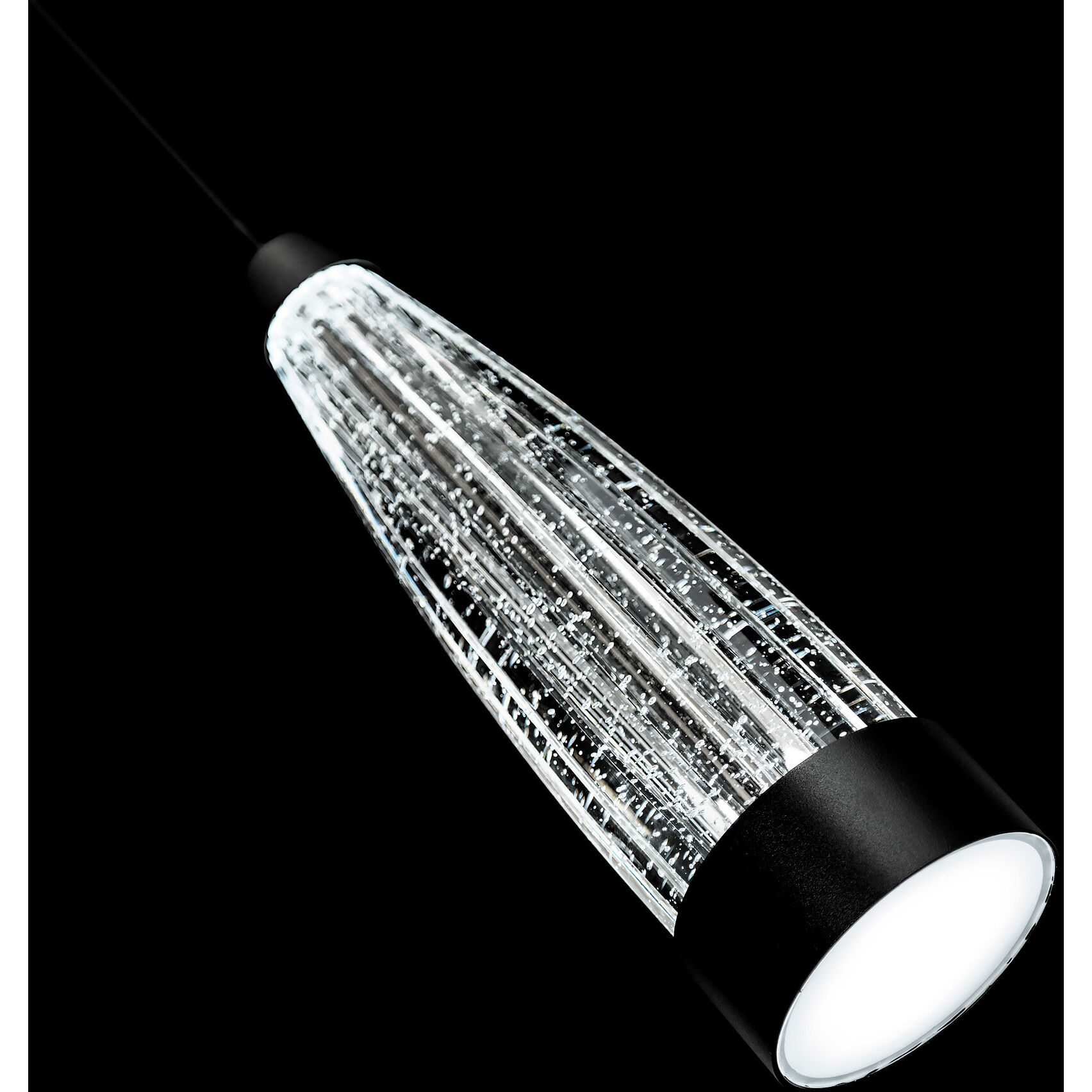 Mystic LED 3.75 inch Black Pendant Ceiling Light in false