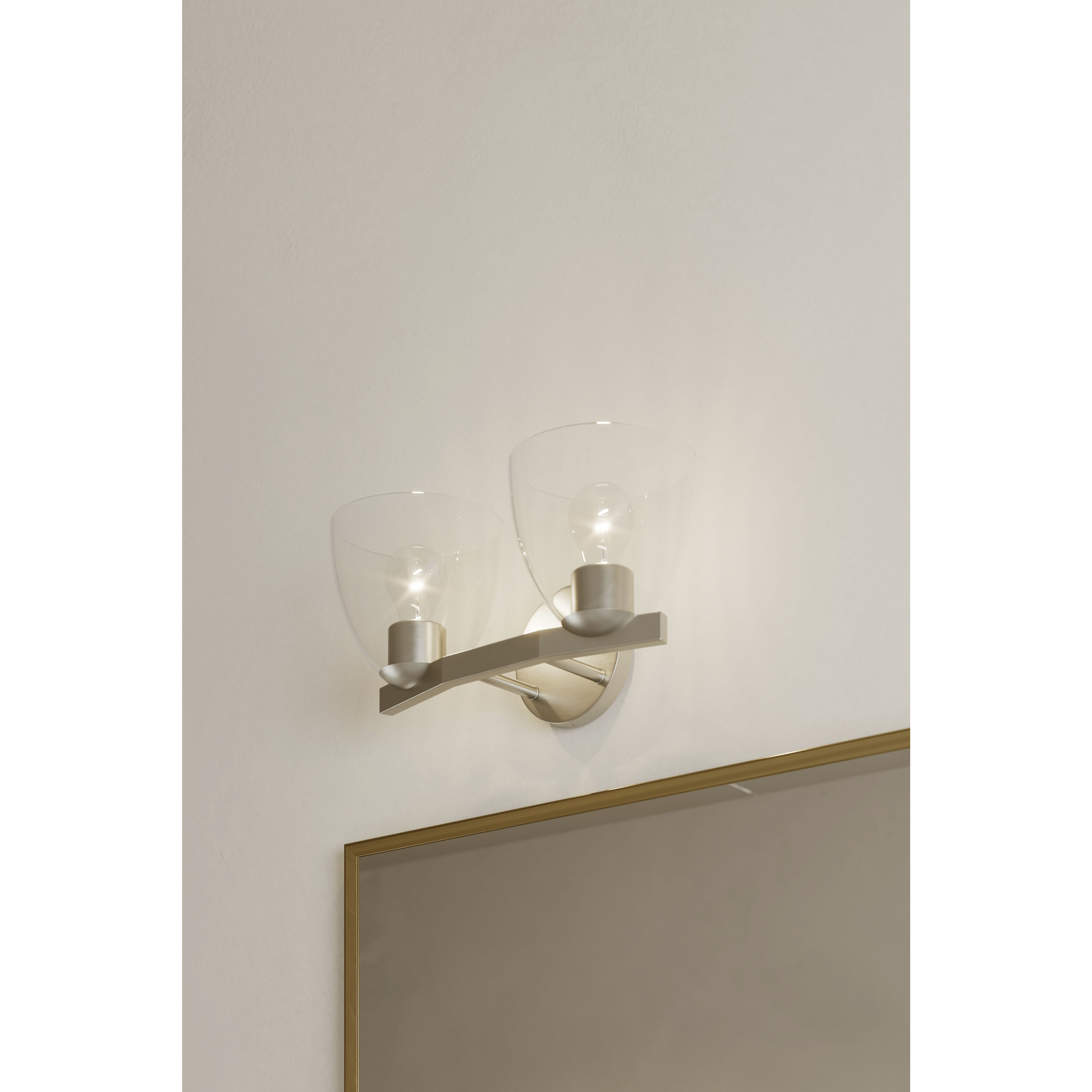 Noellea 2 Light 15.25 inch Brushed Nickel Vanity Wall Light