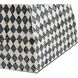 Hexagon 16.5 inch Black and White Stool, Hexagon Tapered