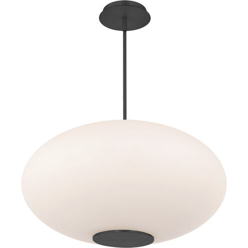 Illusion 1 Light 22.13 inch Black Pendant Ceiling Light in 3500K