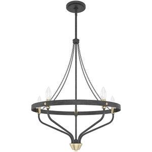 Merlin 5 Light 20 inch Noble Bronze Chandelier Ceiling Light