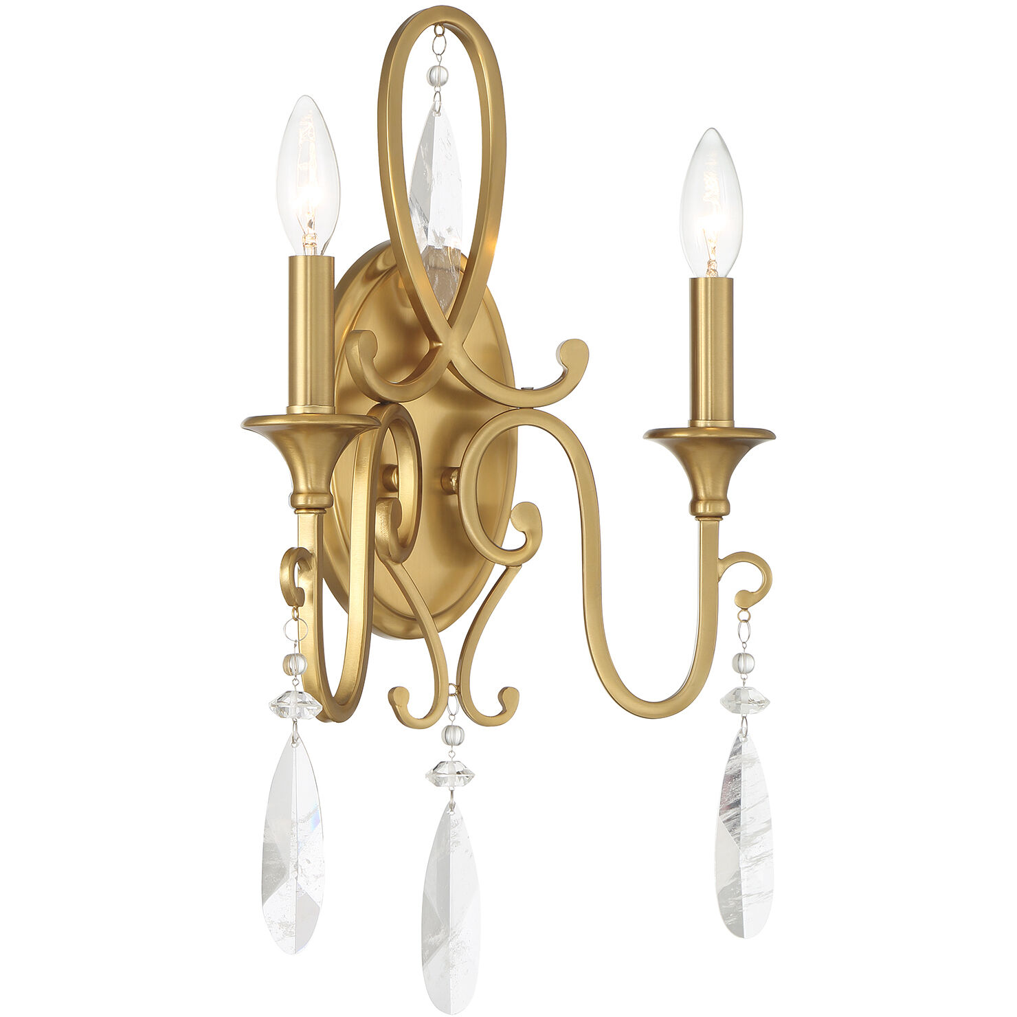 Fairchild 2 Light 12 inch Warm Brass Wall Sconce Wall Light