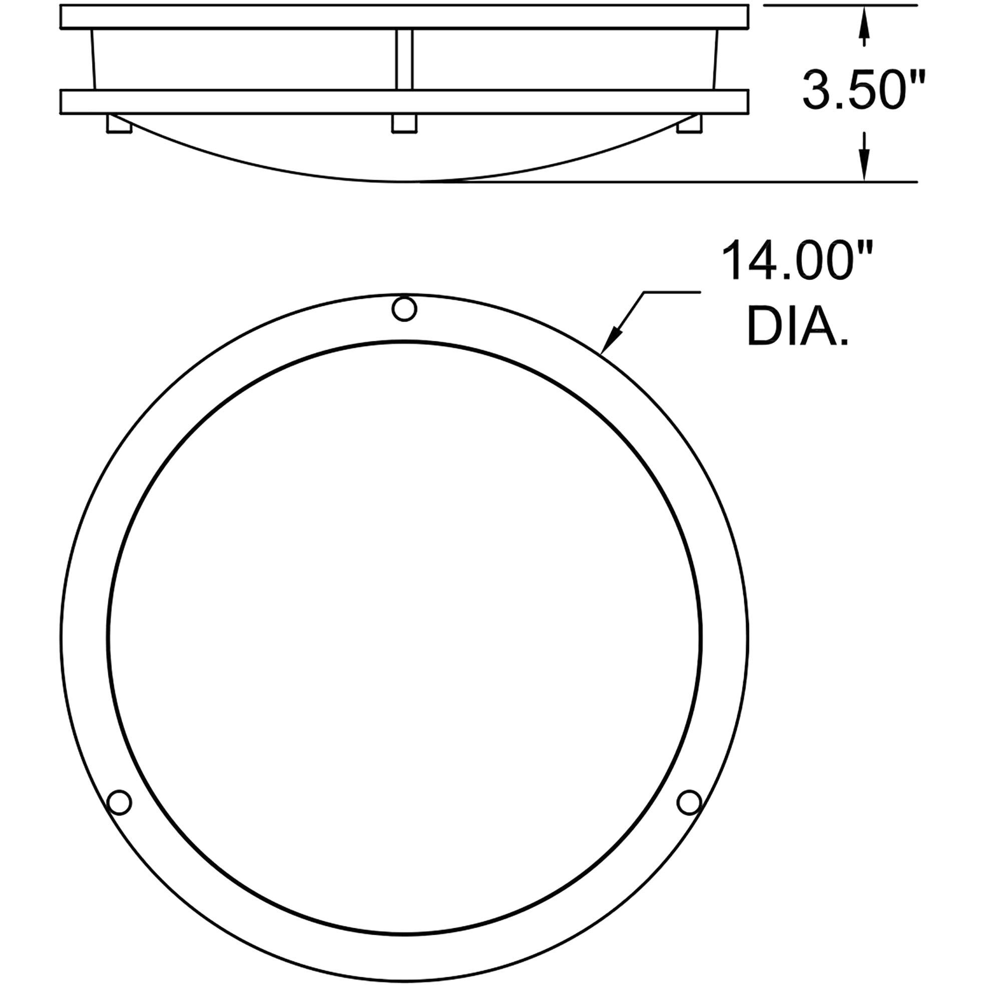 Solero III LED 14 inch Brushed Steel Flush Mount Ceiling Light