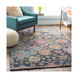Classic Nouveau 36 X 24 inch Charcoal/Black/Teal/Light Gray/Garnet/Rose/Mauve Rugs, Rectangle