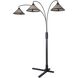 Natural Mica 86 inch 40 watt Gunmetal and Charcoal Gray Arc Floor Lamp Portable Light