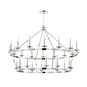 Allendale 28 Light 58 inch Polished Nickel Chandelier Ceiling Light