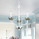 Katarina 3 Light 13 inch Antique White with Antique Brass Accents Chandelier Ceiling Light