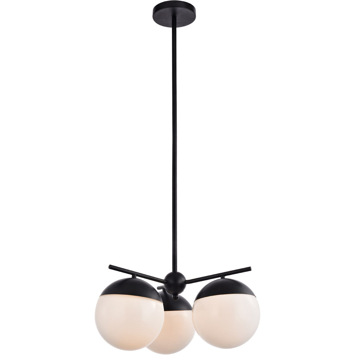 Eclipse 3 Light 21 inch Black Pendant Ceiling Light