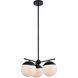 Eclipse 3 Light 21 inch Black Pendant Ceiling Light