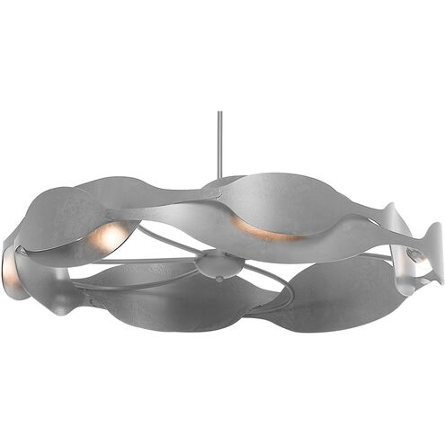 Waves 6 Light 34.2 inch Vintage Platinum Pendant Ceiling Light