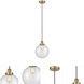 Edison Beacon 1 Light 10 inch Antique Brass Mini Pendant Ceiling Light