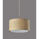 Harvest 20 inch Antique Brass Pendant Ceiling Light in Natural Woven with Beige Trim, Large