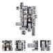 Vermeer 2 Light 8 inch Chrome ADA Wall Sconce Wall Light in Firenze Clear