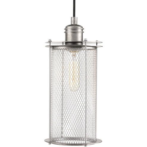 Industrial 1 Light 6.25 inch Galvanized Pendant Ceiling Light