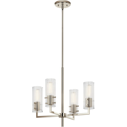 Velestino 4 Light Polished Nickel Chandelier Ceiling Light