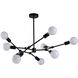 Canada 9 Light 30.8 inch Matte Black Chandelier Ceiling Light