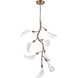 Calla LED 26 inch Natural Brass Chandelier Ceiling Light