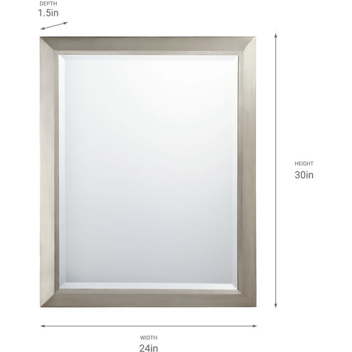 Independence 30 X 24 inch Brushed Nickel Wall Mirror