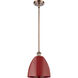 Ballston Plymouth Dome 1 Light 9 inch Antique Copper Pendant Ceiling Light in Matte Red