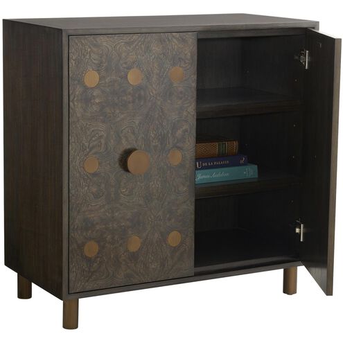 Keanu Truffle Burl and Truffle with Vintage Brass Cabinet