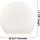 Edison Athens 1 Light 14 inch Matte Black Semi-Flush Mount Ceiling Light in Matte White Glass