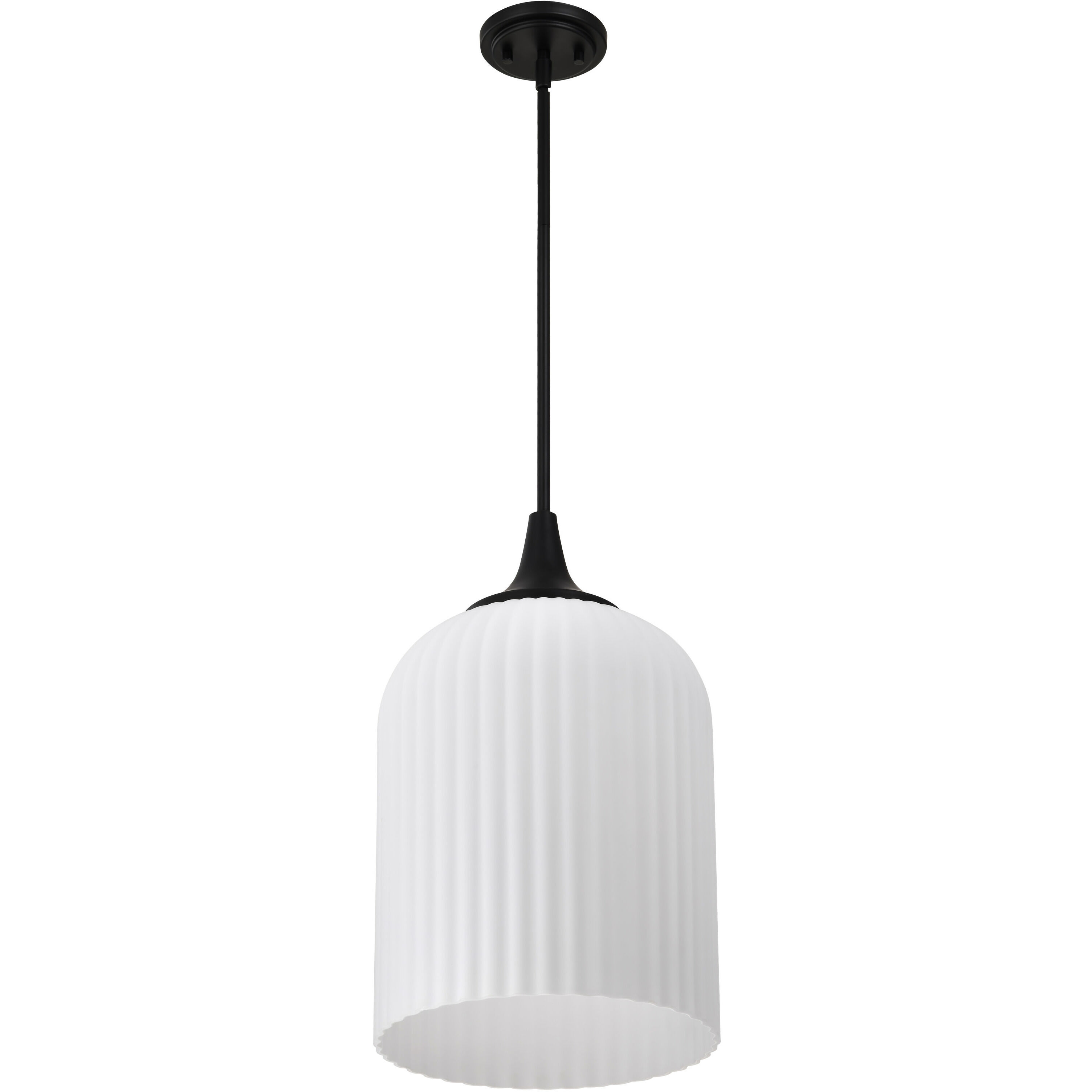 Solara 12 inch Matte Black Pendant Ceiling Light