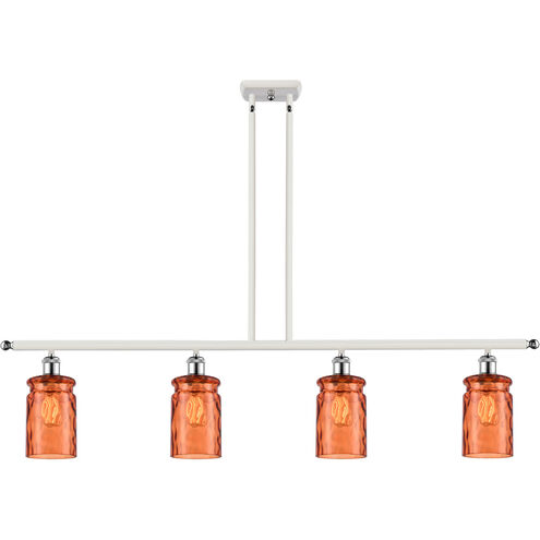 Ballston Candor LED 48 inch White and Polished Chrome Island Light Ceiling Light in Turmeric Waterglass, Ballston