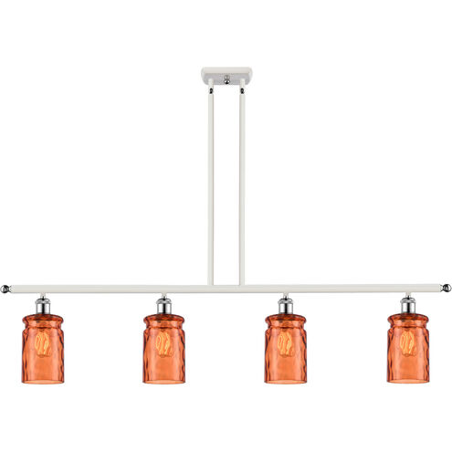 Ballston Candor LED 48 inch White and Polished Chrome Island Light Ceiling Light in Turmeric Waterglass, Ballston
