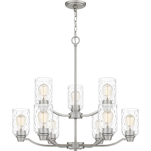 Acacia 9 Light 29 inch Brushed Nickel Chandelier Ceiling Light
