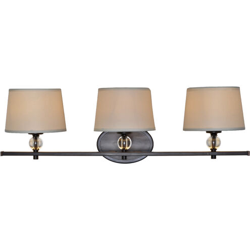 Rondo 3 Light 26.25 inch Oil Rubbed Bronze Bath Light Wall Light