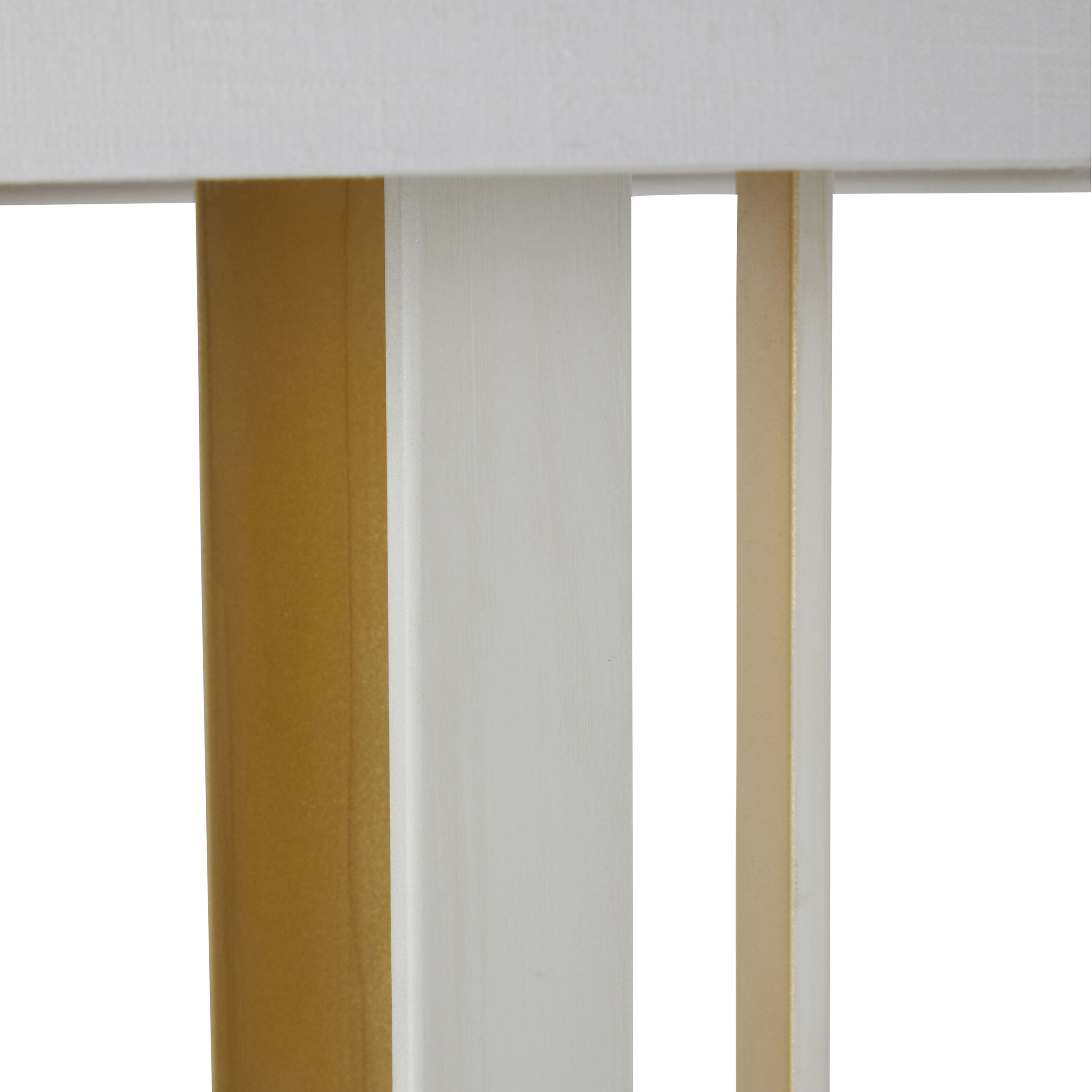 Krista 80 inch Coral White and Vintage Gold with White Linen Floor Lamp Portable Light