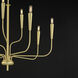 Vela 9 Light 32 inch Satin Brass Multi-Tier Chandelier Ceiling Light