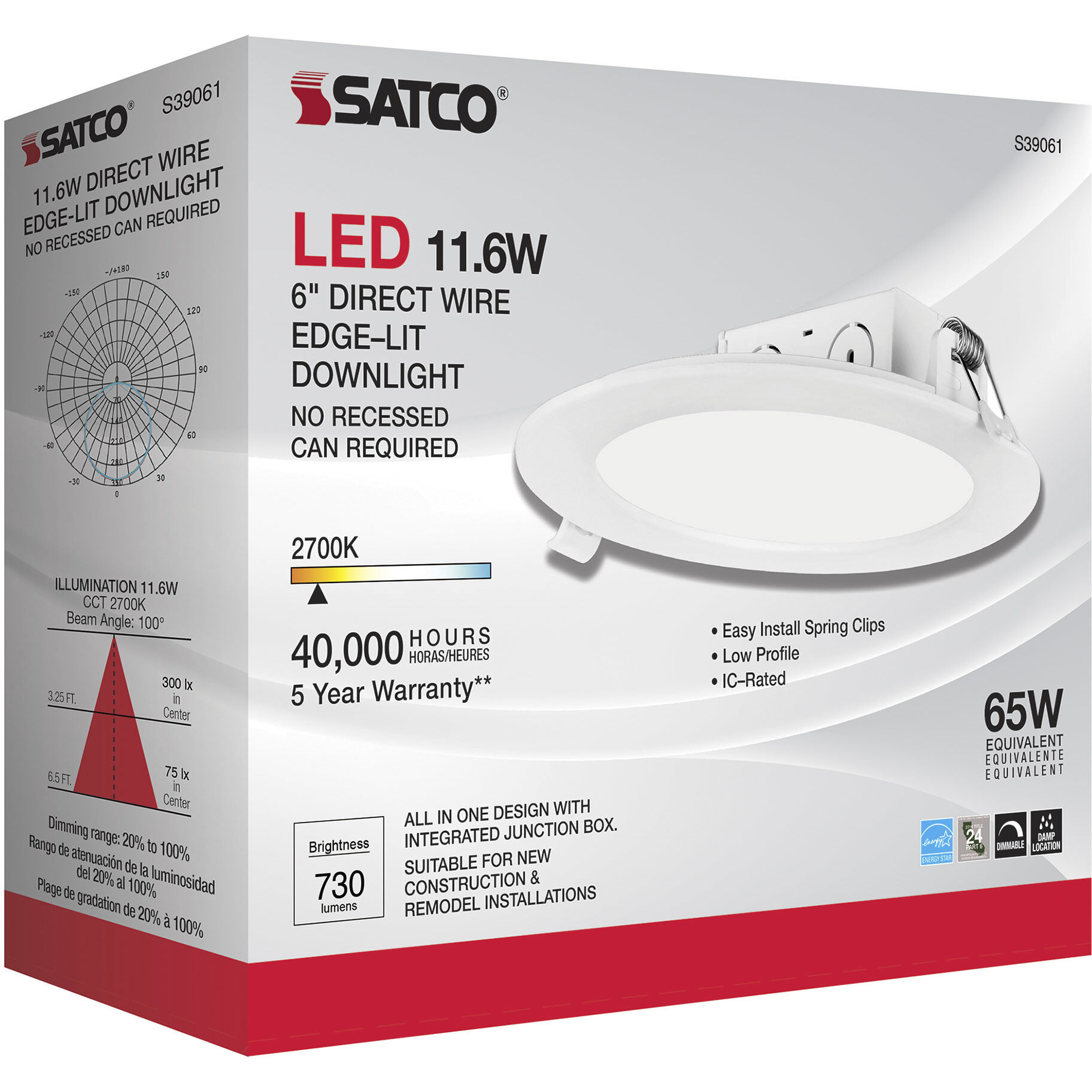 Edgewood LED Module White Recessed