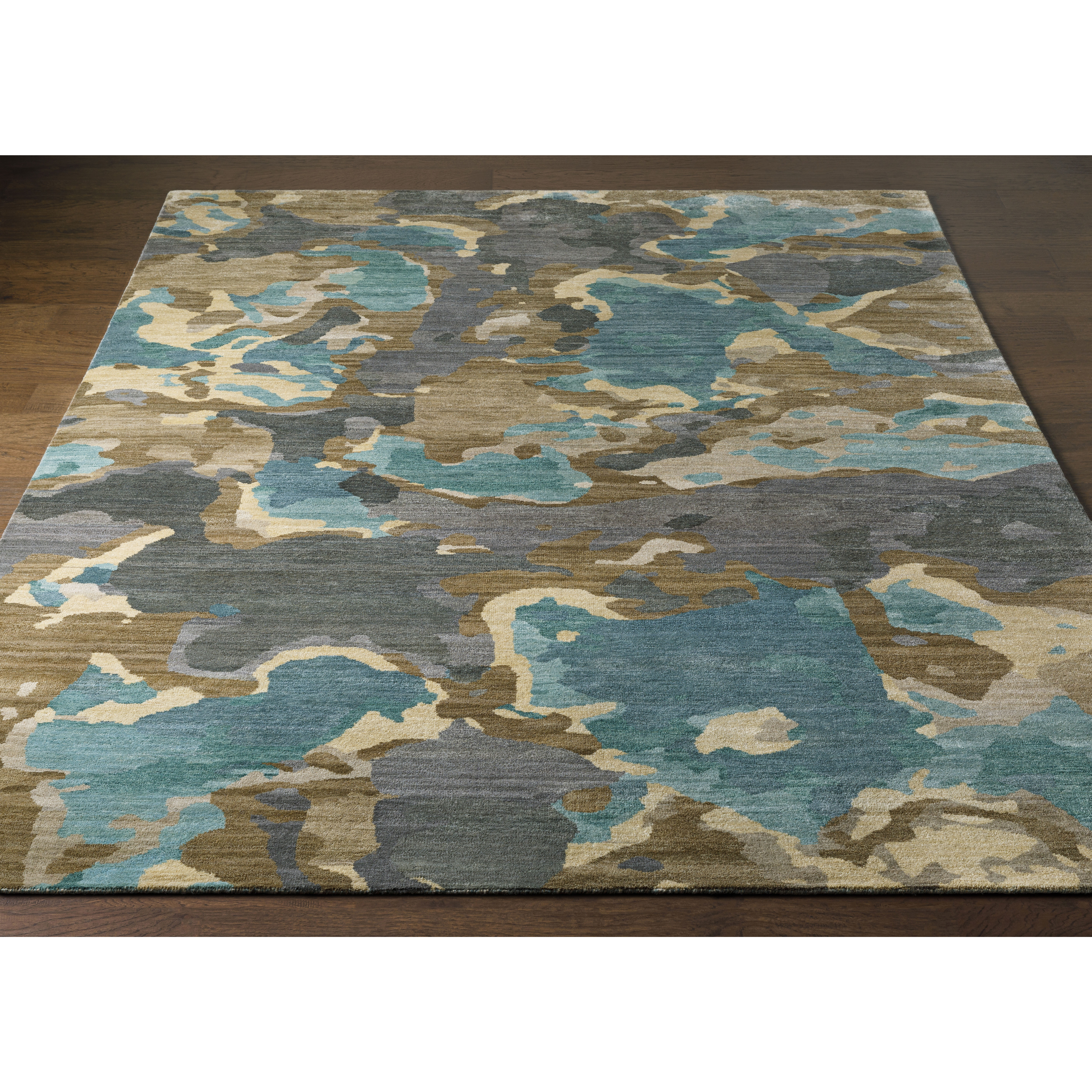 Slice of Nature 132 X 96 inch Pale Blue Rug in 8 x 11, Rectangle