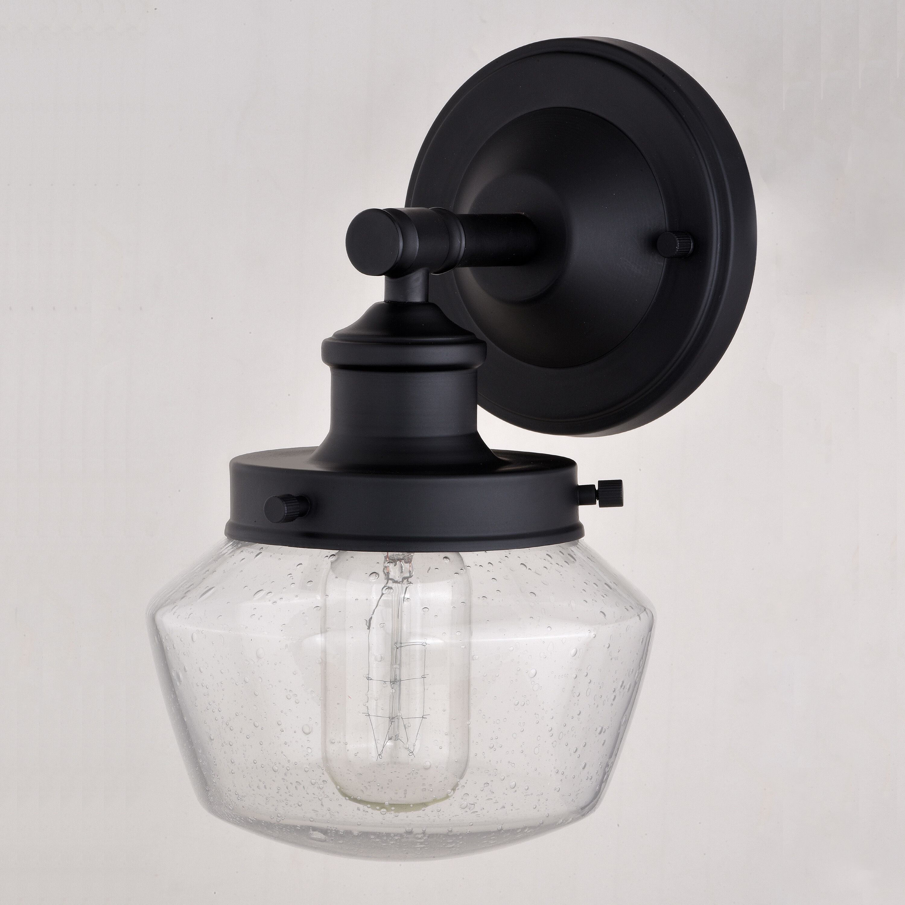 Collins LED 9.5 inch Matte Black Outdoor Wall