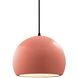 Radiance 1 Light 7 inch Gloss Blush and Matte Black Pendant Ceiling Light