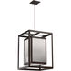 Outdoor Sconce 1 Light 16 inch Statuary Bronze Outdoor Pendant, Double Box