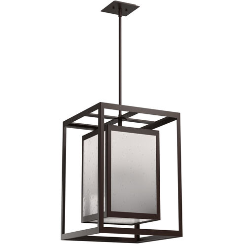 Outdoor Sconce 1 Light 16 inch Statuary Bronze Outdoor Pendant, Double Box