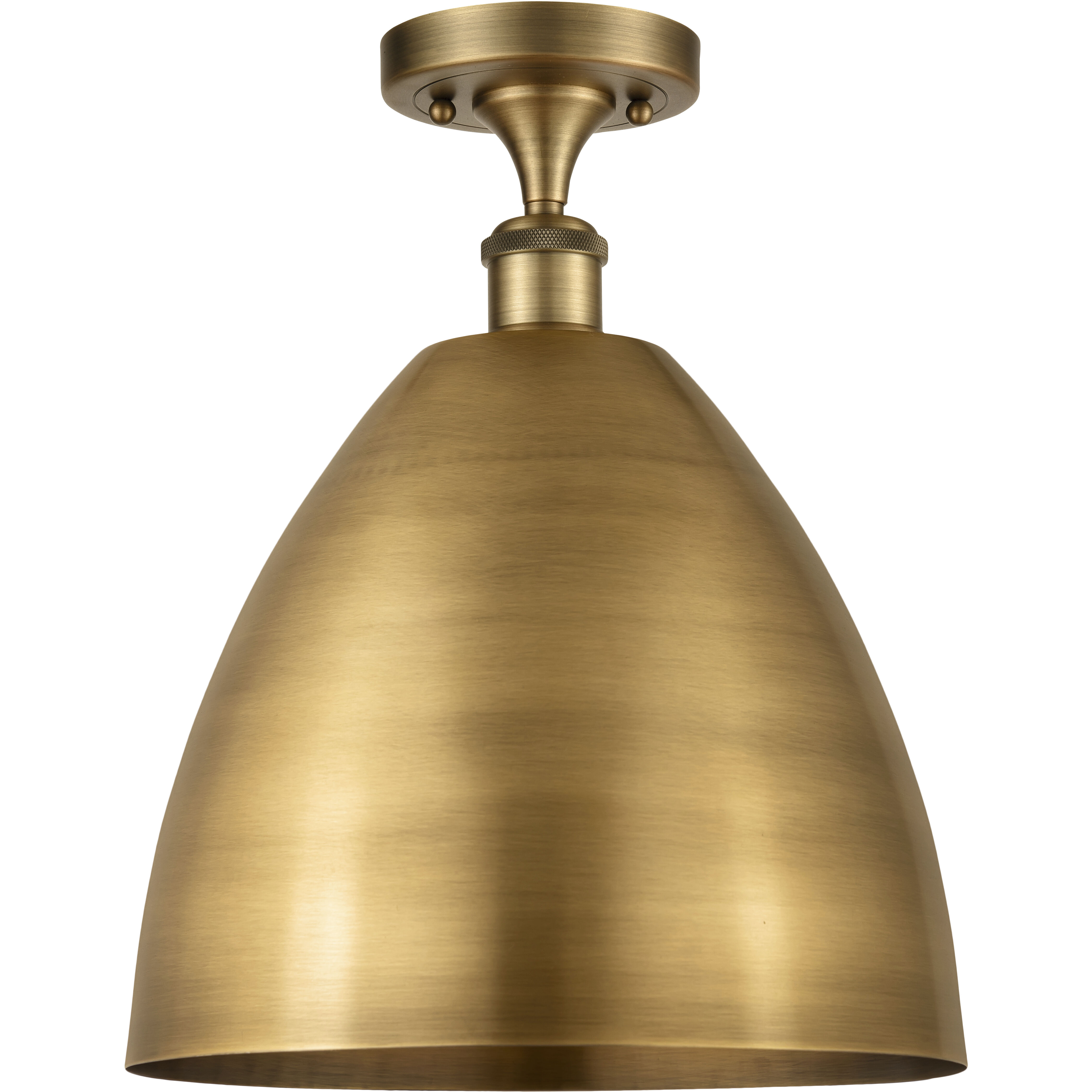 Ballston Dome 1 Light 12 inch Brushed Brass Semi Flush Mount Ceiling Light