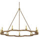 Savoie 9 Light 43 inch Contemporary Gold Leaf Chandelier Ceiling Light, Suzanne Duin Collection