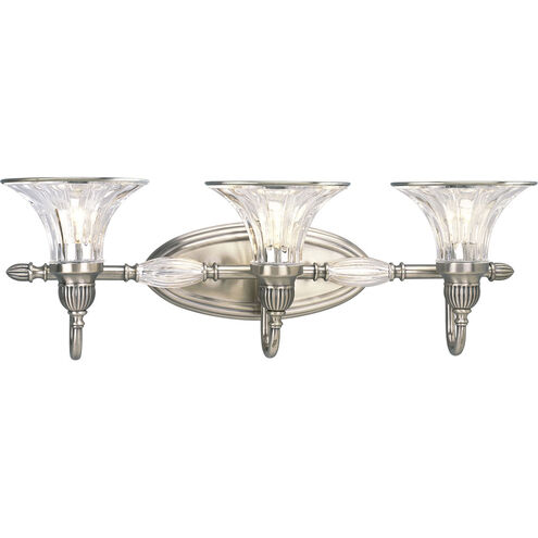 Roxbury 3 Light 26 inch Classic Silver Bath Vanity Wall Light