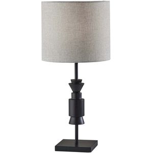 Elton 28 inch 60.00 watt Black and Black Rubber Wood Table Lamp Portable Light