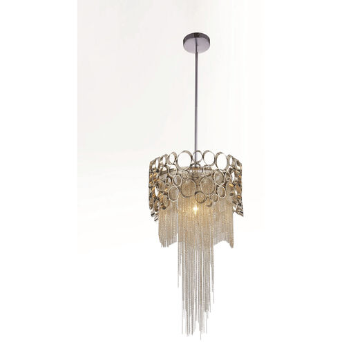 Victoria 1 Light 10 inch Chrome Drum Shade Mini Pendant Ceiling Light