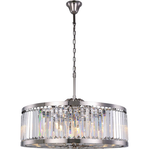 Chelsea 10 Light 36 inch Polished Nickel Chandelier Ceiling Light, Urban Classic