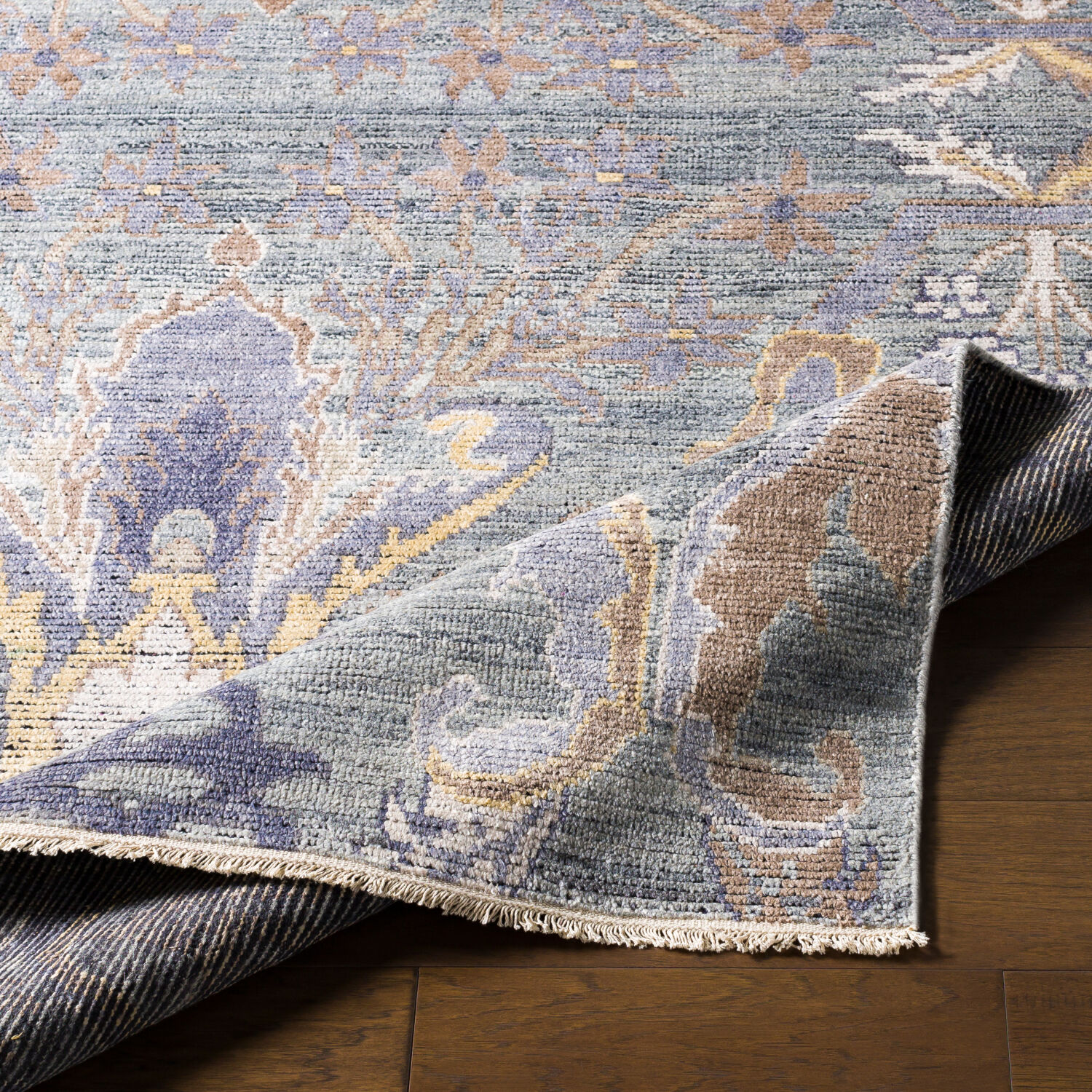 Kushal 108 X 72 inch Yellow Rug in 6 X 9, Rectangle