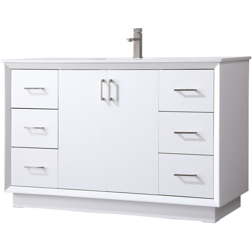 Hayes 54 X 22 X 35 inch White Vanity Sink Set