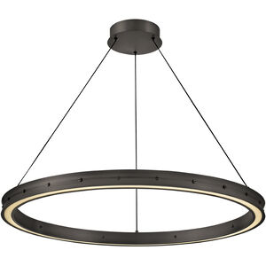 Althea LED 38 inch Satin Black Chandelier Ceiling Light