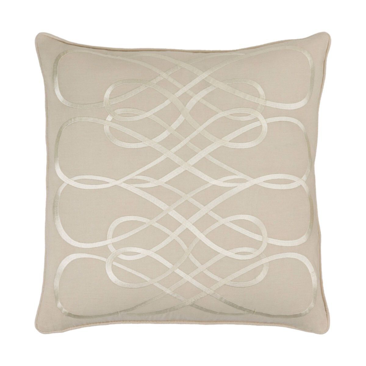 Leah 20 X 20 inch Beige Throw Pillow