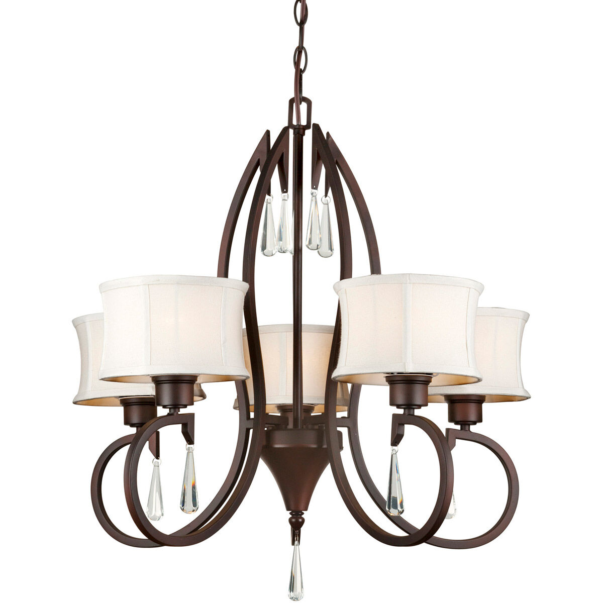 Aubrey 5 Light 24 inch Antique Bronze Chandelier Ceiling Light